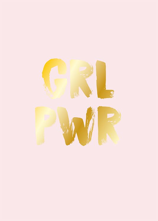Girl Power Gold Juliste