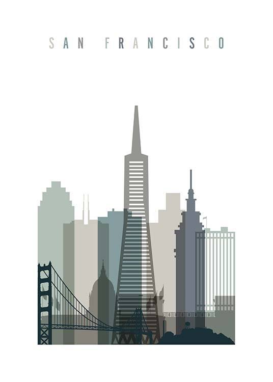 San Francisco Skyline Juliste