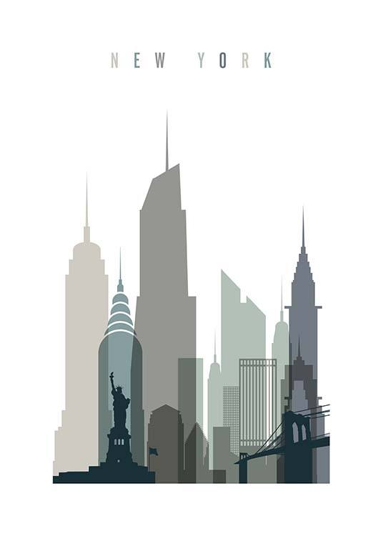 New York Skyline Juliste