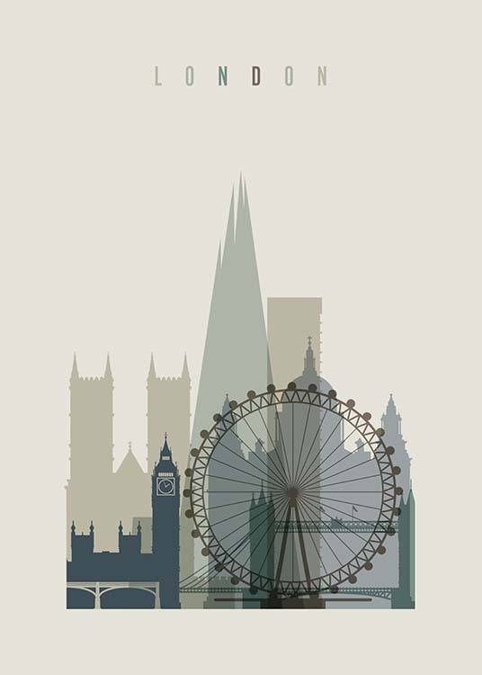 London Skyline Juliste