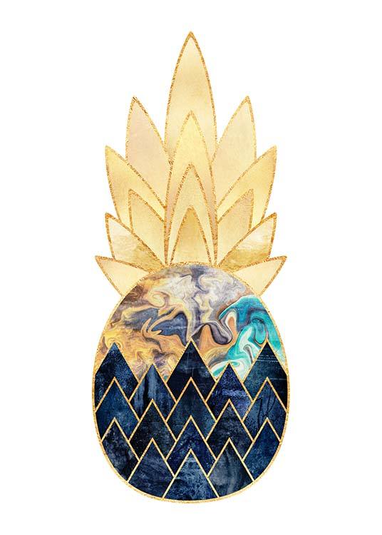 Graphic Pineapple 1 Juliste