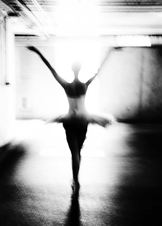 Ballet Dancer Juliste / Mustavalkoiset Osoitteessa Desenio ab (2414)