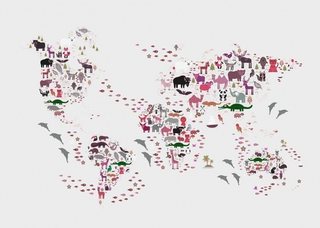 World Map Kids Juliste