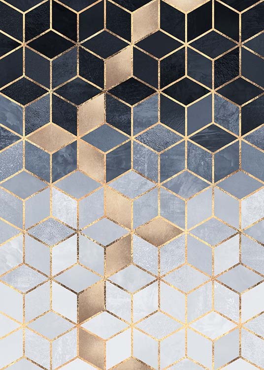 Gradient Cubes Juliste