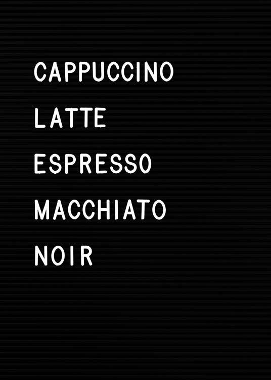 Coffee Chart Juliste