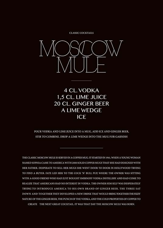 Classic Moscow Mule Juliste