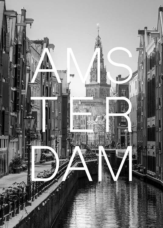 Amsterdam B&W Juliste
