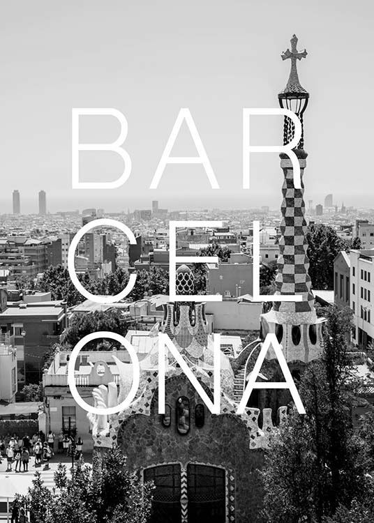 Barcelona B&W Juliste