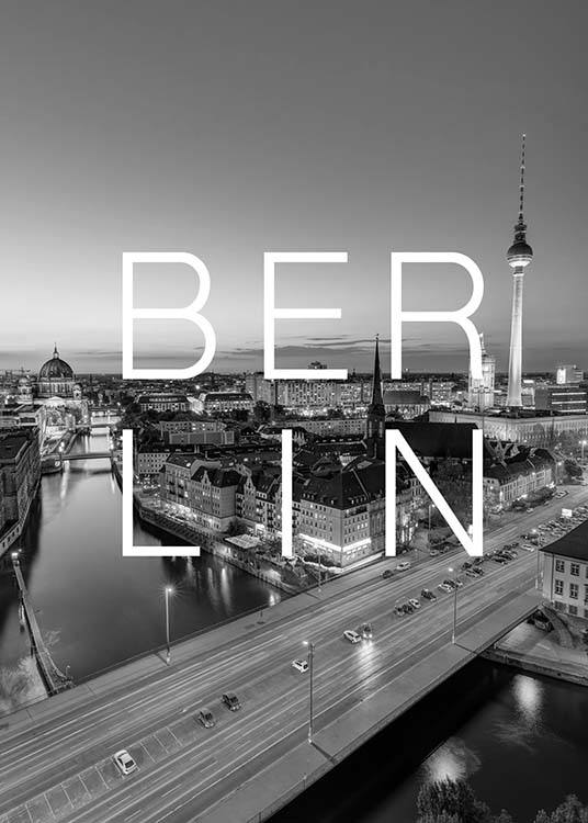 Berlin B&W Juliste