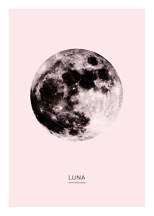 Moon In Pink Juliste