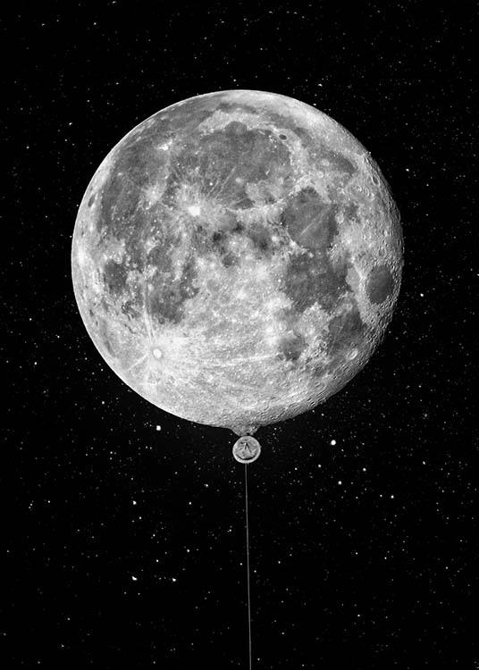 Moon Balloon Juliste / Lasten taulut Osoitteessa Desenio ab (3872)