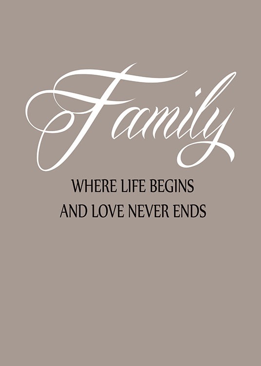 Family Love, Juliste / Tekstitaulut Osoitteessa Desenio ab (7370)