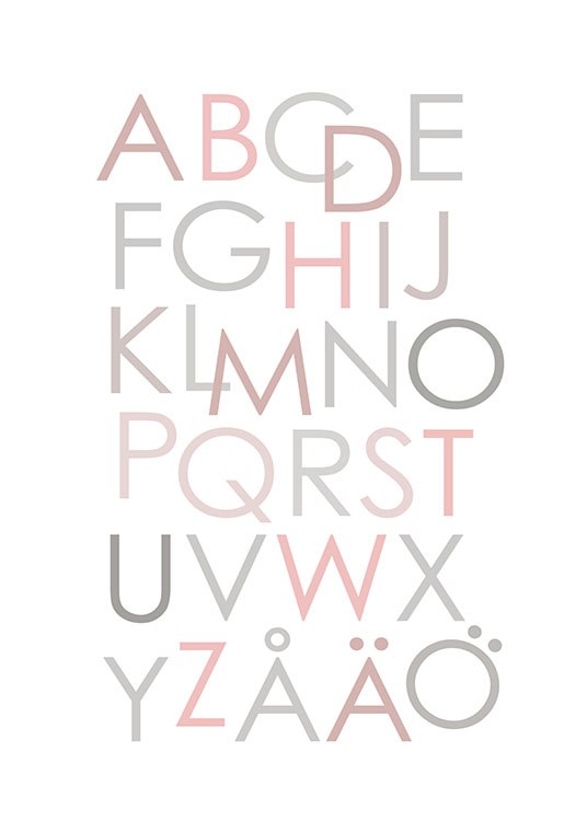 Alphabet Pink, Juliste