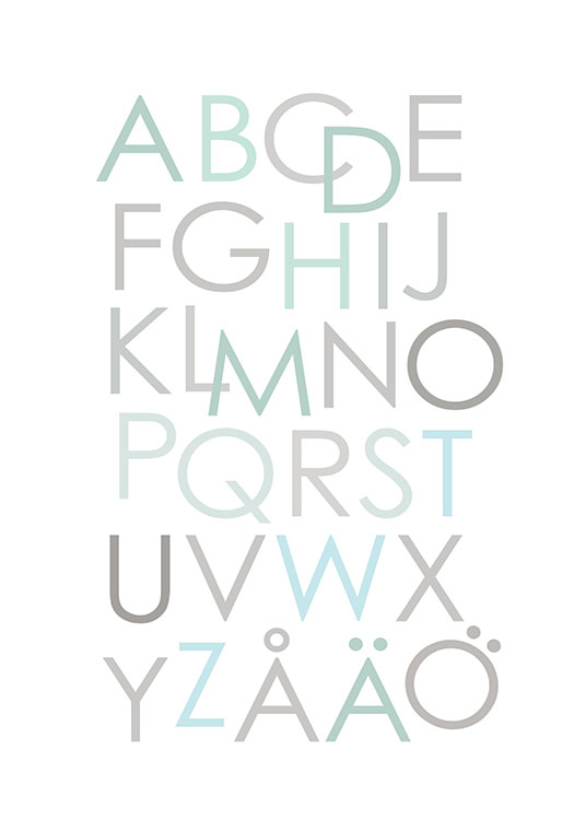 Alphabet Turquoise, Juliste