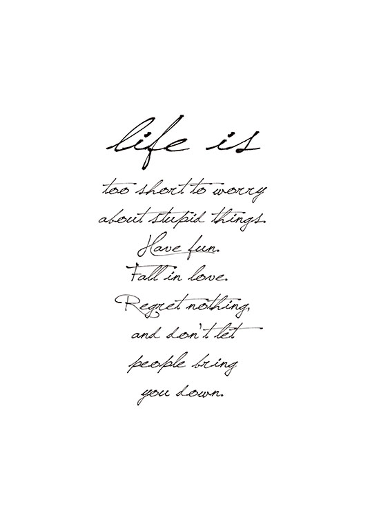 Life Is, Juliste