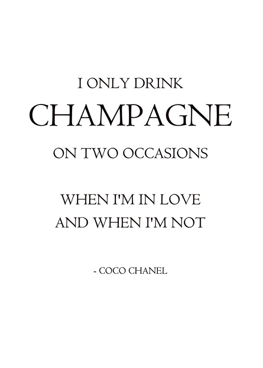 I Only Drink Champagne, Juliste
