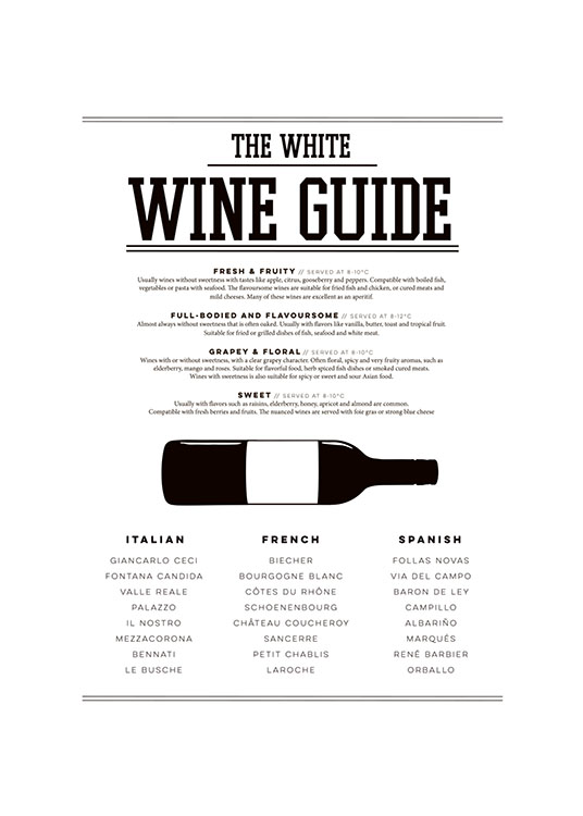 White Wine Guide, Juliste 