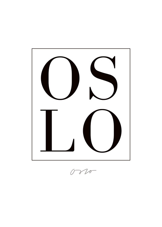 Oslo, Juliste / Tekstitaulut Osoitteessa Desenio ab (7837)