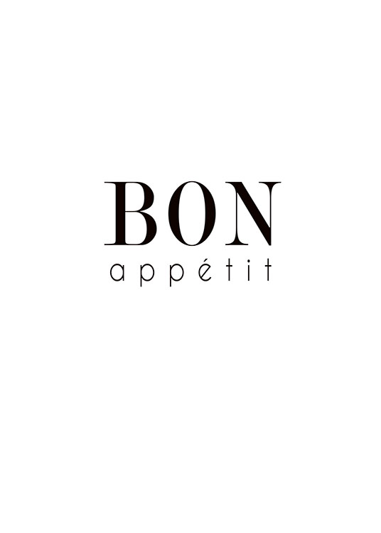 Bon Appetit Text, Juliste