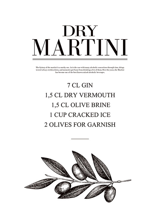 Dry Martini, Juliste