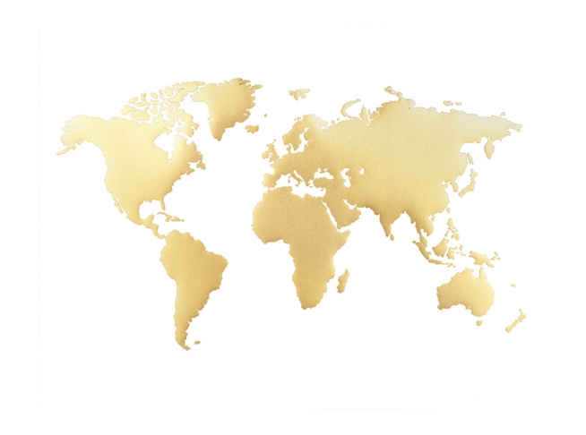 World Map Gold, Juliste