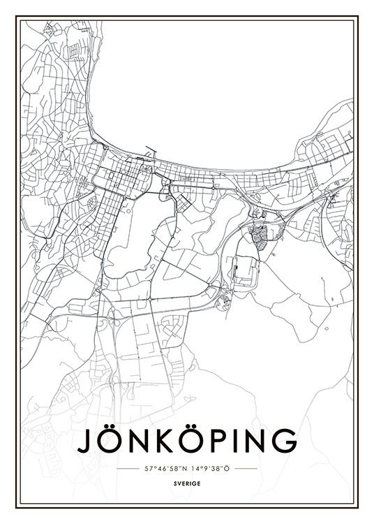 Jönköping, Juliste / Mustavalkoiset Osoitteessa Desenio ab (8124)
