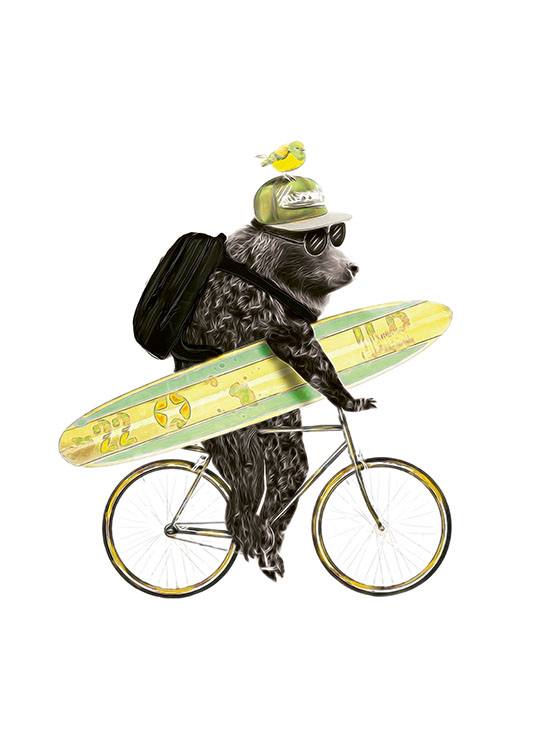 Surfing Bear, Juliste