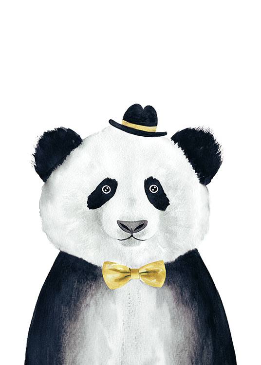Panda With Hat, Juliste