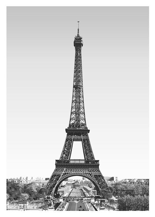 Eiffeltower, Poster / Mustavalkoiset Osoitteessa Desenio ab (8239)