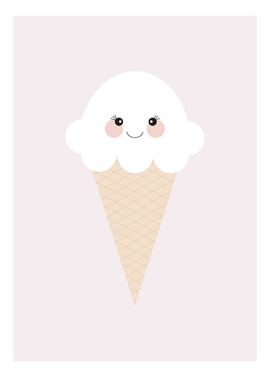 Ice Cream Pink, Juliste / Lasten taulut Osoitteessa Desenio ab (8438)