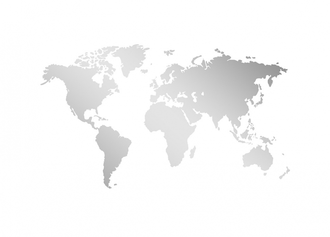 World Map Silver, Juliste