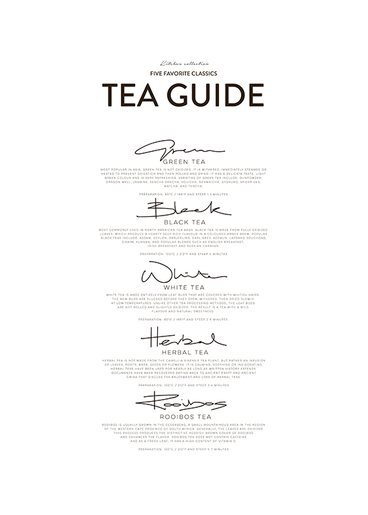 Five Tea Classics, Juliste