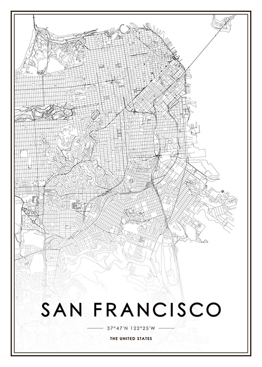 San Francisco Map Juliste