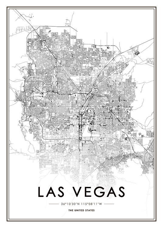 Las Vegas Map Juliste
