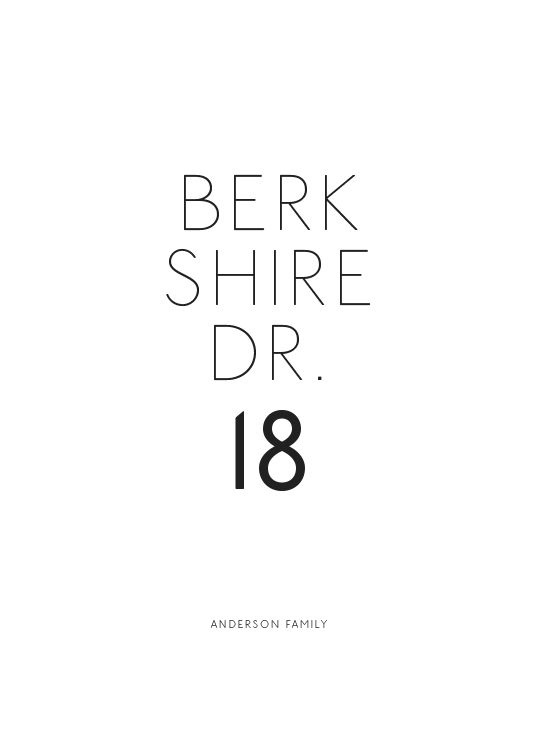 Street Name Family Personal Juliste