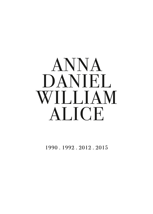 Our Names Personal Juliste