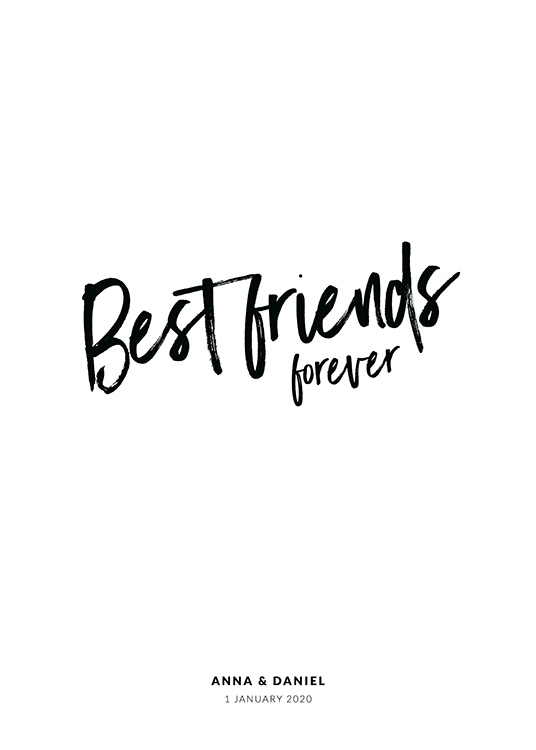 Best Friends Forever Personal Juliste / Personoidut nimet Osoitteessa Desenio ab (pp0220)