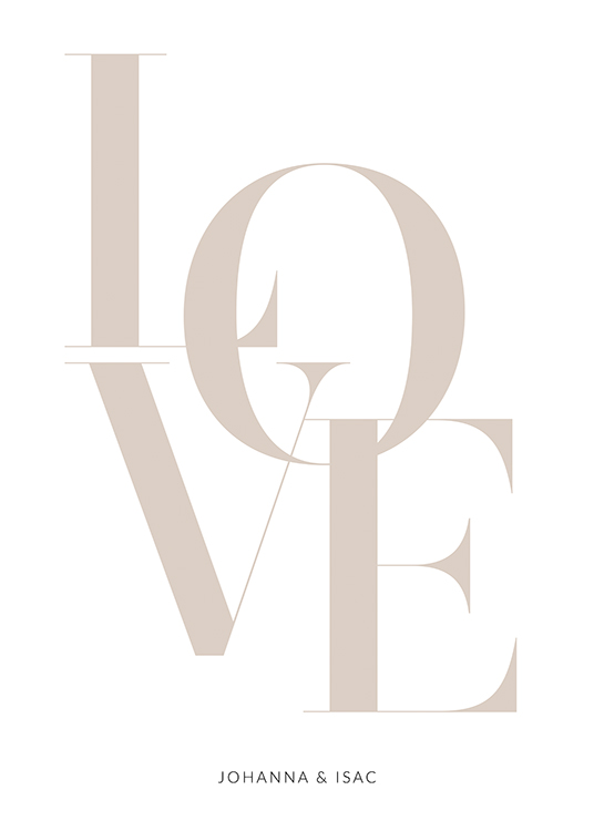 Love Beige Personal Juliste / Typografia Osoitteessa Desenio ab (pp0248)